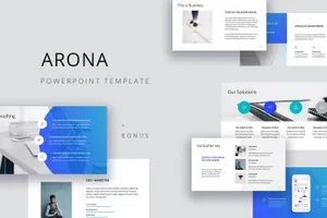 时尚商业品牌PPT幻灯片模板 ARONA – Powerpoint Template
