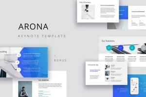 现代时尚Keynote幻灯片模板 ARONA – Keynote Template