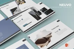 时尚清新简约多用途幻灯片neuvo-powerpoint-template