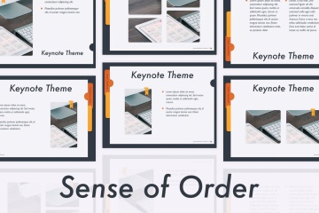 个性简约文件夹设计风格的幻灯片sense-of-order-keynote