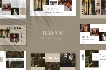 投影阴影时尚现代简洁服装设计Keynote Presentation