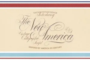 怀旧的手绘字体 The New America