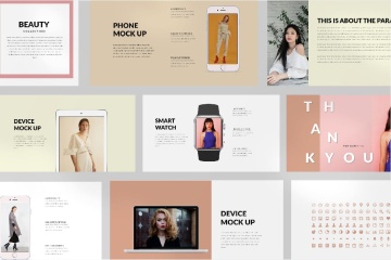 时尚杂志简约品牌独特幻灯片Model - Keynote Template