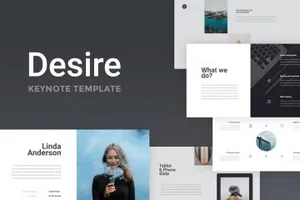 时尚的keynote模板 Desire Keynote Template