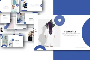 时尚高端几何圆圈元素简约幻灯片mnml-stylist-powerpoint