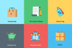 Ecommerce Icon Set Finance  Shopping UI
