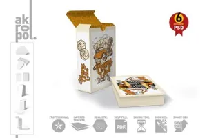 个性真实的扑克牌卡与包装盒定制Playing_Cards_Mock_Up