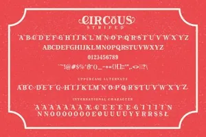 一款经典的粗糙英文字体 The Circous