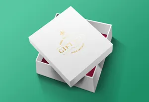 纸盒模型PSD贴图模板Free Gift Box PSD 样机模版