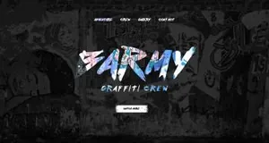 街头涂鸦风网站模板Barmy PSD Template 网页模版