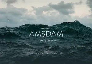 一款创意时尚装饰英文字体Amsdam Typeface FREE 精选字体