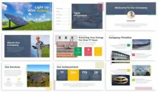 环境主题ppt模板 Solarna – Energy  Ecology Powerpoint