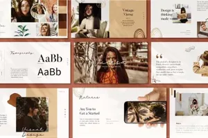 超现代极简主义复古演示模板 Viersa kenote Template