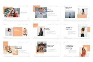 时尚服饰品牌介绍PPT幻灯片模板 JULIETTE – Powerpoint Template