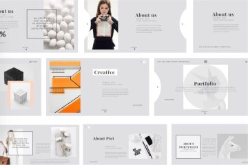 时尚独特高级品牌灰现代风格幻灯片PowerPoint创意多用途模板