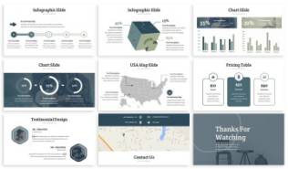 简约设计风格企业里程碑企业宣传ppt模板下载 Acutus – Hexagon