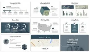 简约设计风格企业里程碑企业宣传ppt模板下载 Acutus – Hexagon
