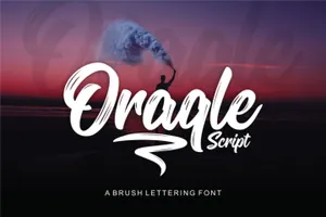 手绘笔刷英文字体ORAQLE SCRIPT FREE FONT 精选字体
