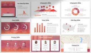 抽象几何渐变色企业融资计划PPT幻灯片模板 Fendrum – Gradient