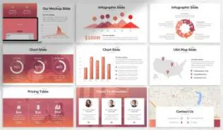 抽象几何渐变色企业融资计划PPT幻灯片模板 Fendrum – Gradient