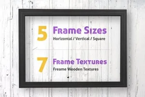 时尚的漂亮的画框样机 Framed Art Scene Creator