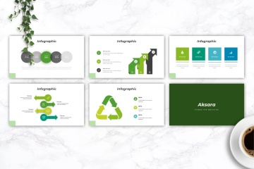 植物盆栽主题PPT幻灯片模板下载 AKSARA – Creative Powerpoint