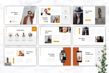 清新时尚好看的PPT幻灯片模板下载 VARA – Fashion Powerpoint