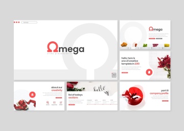 创业公司商业路演PPT幻灯片模板 Omega – Powerpoint Template