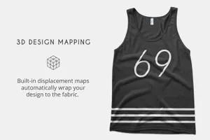 美式背心纹样设计样机 American Apparel TR408 Mockups