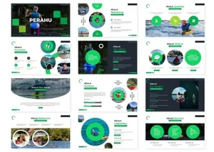 旅游度假方案策划PPT幻灯片模板 Perahu – Powerpoint Template