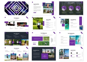优秀成功案例展示PPT幻灯片模板 Swiing – Powerpoint Template