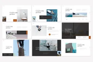 时尚企业介绍PPT幻灯片模板下载 Barberry PowerPoint Presentation