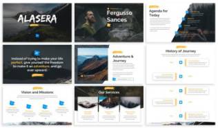 户外运动冒险旅行导游服务公司PPT幻灯片模板 Alasera – Brush Powerpoint