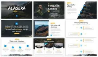 户外运动冒险旅行导游服务公司PPT幻灯片模板 Alasera – Brush Powerpoint