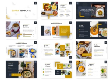 西餐厨师餐饮培训主题PPT幻灯片模板 Suppa – Powerpoint