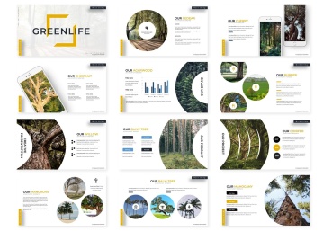园林景观设计PPT幻灯片模板下载 Greenlife – Powerpoint Template