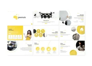 企业推介企业宣传PPT设计模板 Peenuts – Powerpoint Template