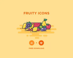 Colorful Fruity Icons UI 素材