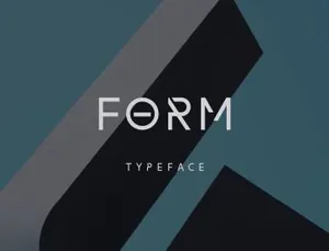 大写优雅无衬线英文字体Form Free Font 精选字体