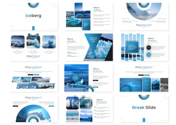 项目路演项目推广ppt模板下载 Icceberg – Powerpoint Template
