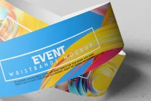时尚高端腕带设计VI样机event-wristbands-mockup