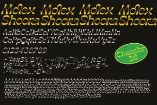 复古有趣的英文装饰字体 Molex Shoora | Reverse Contrast Font Family