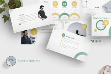 清新时尚简约商务质感的幻灯片2019-dotties-keynote-template