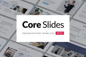 时尚高端多用途的简约北欧风格的高品质幻灯片core-slides