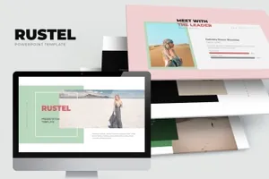 时尚清新高端优雅配色的高品质幻灯片rustel-travel-powerpoin