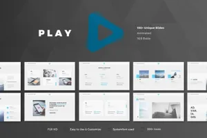 高端时尚优雅商务商业配色的高品质幻灯片play-slides