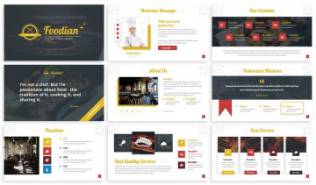 美食培训PPT幻灯片模板下载 Foodian – Delicious Powerpoint