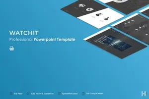 专业强大的时尚高端商务商业质感的大数据幻灯片watchit-powerpoint