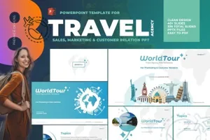 时尚高端简约旅行社主题幻灯片travel-agency-powerpoint