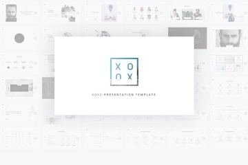 时尚高端简约多用途的k幻灯片xoxo-keynote-template